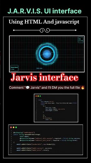 🚀 Jarvis UI with HTML & JavaScript | Sci-Fi AI Interface Tutorial 💻✨