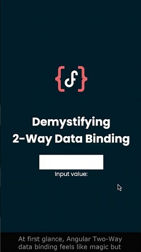 Demystifying #angular Two-Way Data Binding in 1 minute #shorts