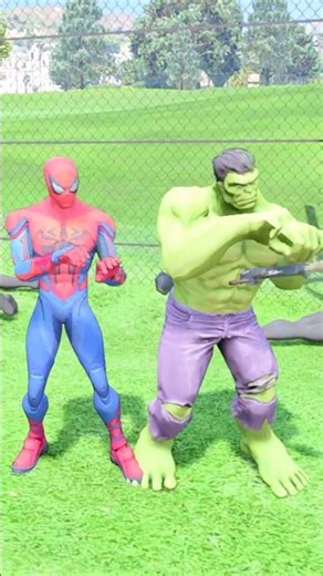 Spider-Man Kidnapped! Hulk’s Helicopter Attack #spiderman #hulk #venom #gwen #gta5