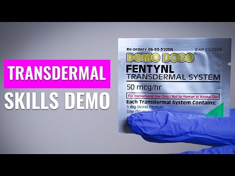 How to apply a transdermal medication patch? Fentanyl patch Skill Demo