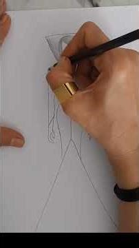 How to draw fashion sketch..easy..#trending #art #illustrationnation #dress #drawing #costumedesign