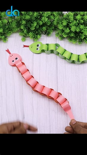 How To Make Easy Paper SNAKE For Kids 🐍 Paper Crafts for School - Nursery Craft Ideas #paper #snake #toys | DIY Crafts & Art