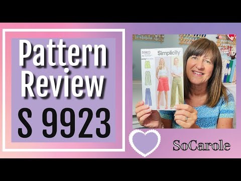 Simplicity 9923 - REVIEW and my THOUGHTS! - Great Pattern for Shorts or Trousers!