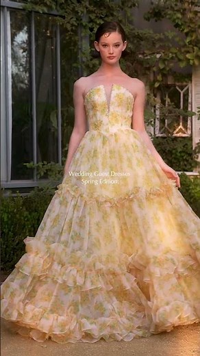 Spring Wedding Guest Dresses 🌸 Floral Gowns & Romantic Looks by Andrea & Leo Couture