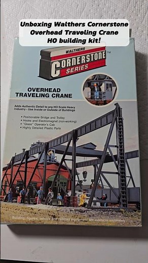 #unboxing Walthers Cornerstone Overhead Traveling Crane HO building kit! #modeltrains #hobby #shorts