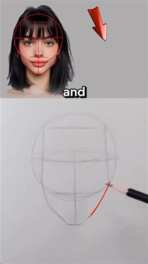 Draw Faces with Loomis #drawing #drawingtutorial #fyp #drawingtechniques #sketch #tutorial