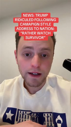 Aaron Parnas on Instagram: "NEWS: Trump ridiculed for campaign style address to the nation."