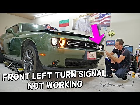 DODGE CHALLENGER FRONT LEFT TURN SIGNAL DOES NOT WORK, TURN SIGNAL NOT WORKING