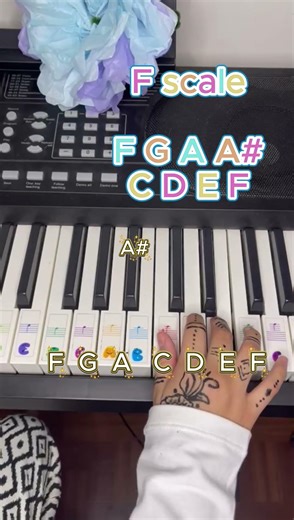 F scale Part 2 #piano #pianotutorial #music #pianomusic #tutorial #pianolessons #keyboard #howtoplay