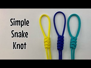 How to tie a snake knot - paracord lanyard, keychain, bracelet 🪢