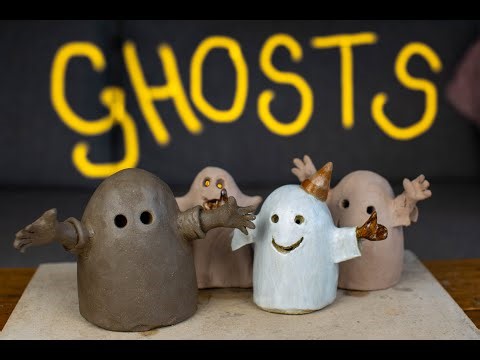 Halloween ghost DIY. Clay project. Easy!