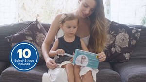 Child Safety Strap Locks (10 Pack) Baby Locks for Cabinets and Drawers, Toilet, Fridge & More. 3M Adhesive Pads. Easy Installation, No Drilling Required, White