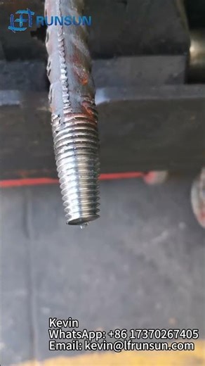 Conic Thread Rebar Head Produced by TCM40 Taper Thread Cutting Machine #rebarthreadcuttingmachine