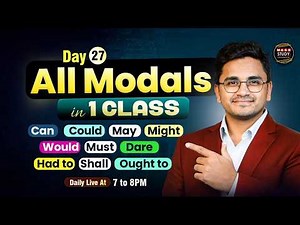 Day 27 | All Modals in One Class | Modals in Grammar | Modals in hindi | Kamlesh sir Live Class