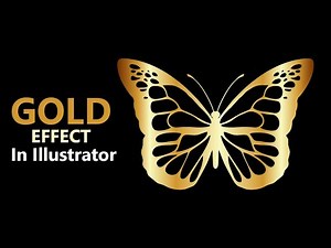 Create GOLD TEXT in Illustrator - EASY Tutorial for Beginners