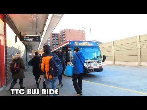4k TTC Route 41 Bus Ride From Keele Station To Pioneer Village Station