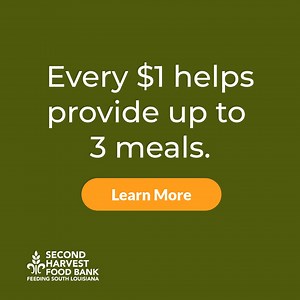 Thanks to our supporters & volunteers, Second Harvest brings comfort to people experiencing hunger in our community. Learn More>> | Second Harvest Food Bank - Feeding South Louisiana