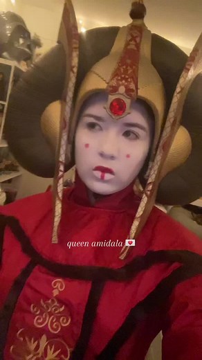 after years of waiting I finally got my hands on her costume!!!! I am over the moon rn 🥲🥲 #starwars #fyp #viral #queenamidalacosplay #starwarsfan