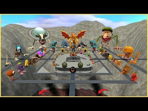 Spartan Kicking Italian Brainrot & Garten of Banban into the Ragcom Volcano Pit! | Garry’s Mod