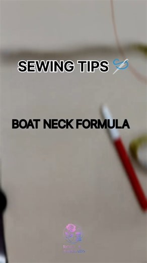 Rosmitha J | BOAT NECK FORMULA & PATTERN 🪡 #sewingtips #happylearning #boatneck #neckdesign #fashiondesigner | Instagram