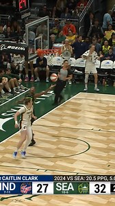 from across the court 😱 Caitlin Clark finds Katie Lou Samuelson for the fastbreak finish 🔥 | Indiana Fever