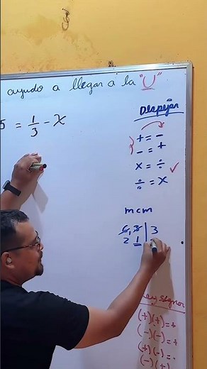 Ecuaciones lineales con fracciones. #profesorprotón #matematicas #ecuaciones lineales aciones
