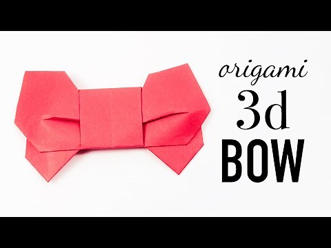 Origami 3D Ribbon / Bow Tutorial - DIY - Paper Kawaii
