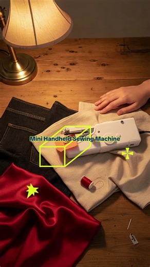 Mini Handheld Sewing Machine – Portable Stitch Tool with Accessories for Quick Fixes, Travel & DIY Crafts #gadgets #diywearableblanket #handymantools #bikintrimmer #homehackmusthave #needlepointkit #waxmachineforbeginners #craftingessentials #sewingprojectsforkids #miniportablewashingmachine
