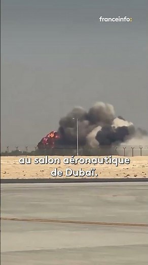 Indian fighter jet crashes at the Dubai Air Show