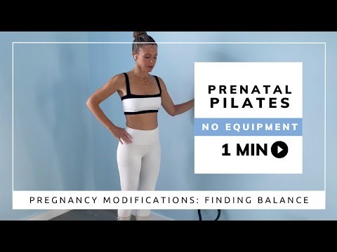 Quick 1 Minute Pregnancy Pilates Mat Workout for Better Balance | Safe No-Props Routine