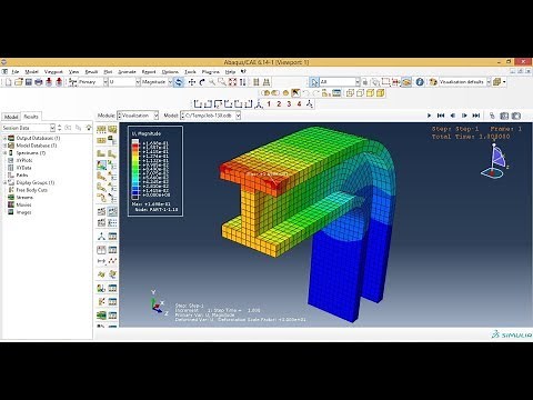 Abaqus Tutorial Videos - Stress Analysis of 3D Solid Sweep Part in Abaqus