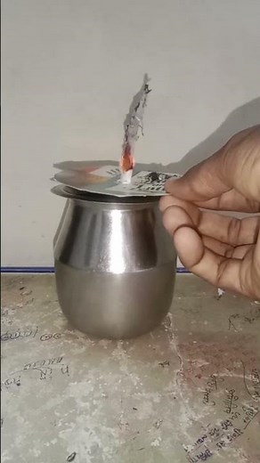 Smoke in a Glass Experiment with paper & matchstick | cool science trick easy science experiment