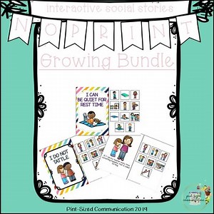 No-Print and Print Interactive Social Stories Growing Bundle