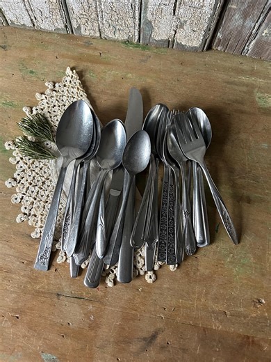 Vintage Assorted Stainless-steel Flatware, Utensils, Mid Century Patterns - Etsy Canada