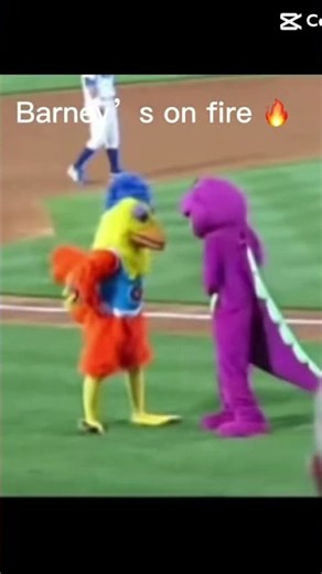 ￼ Barney on fire 🔥 ￼