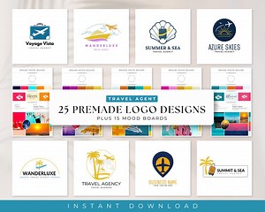 Customizable Travel Logo, Travel Agency Logo, Travel Logo Business, Travel Agent Branding, Vacation Globe Tour Travel Advisor Journey Logo - Etsy