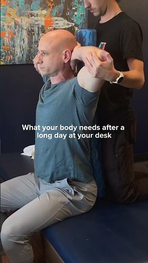 Stiff from sitting all day at work? Try assisted stretching. #mobility #longevity