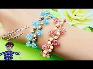 [311] [Beyond Beginner!] Cute Wavy Flower Bracelet - Beaded Accessory with a Three-Dimensional Look