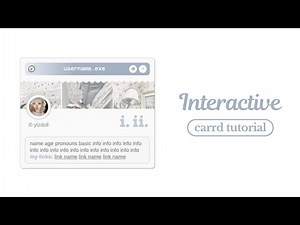 minimalist interactive carrd tutorial - cr yizdoll