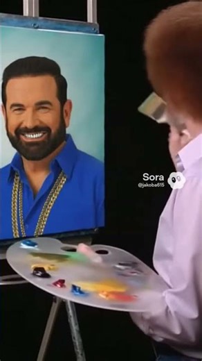 Bob Ross. #AI #AIVideo #AIGenerated #AIContent #AIHumor #AIComedy #Funny