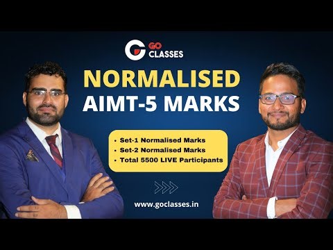 Normalized Marks Set-1 & Set-2 AIMT-5 | Total LIVE Participants 5500+