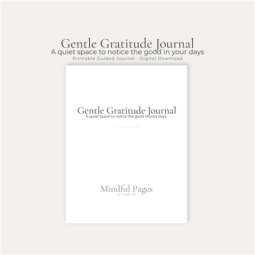 Gentle Gratitude Journal Printable | 30‑page Guided Daily & Weekly Reflection Journal | Mindfulness, Self‑care, Positive Thinking PDF - Etsy