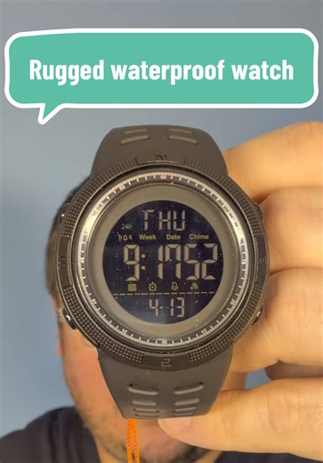Rugged, reliable, and built for everything outdoors ⌚🔥 This SKMEI sports watch packs 50M water resistance, dual time display, stopwatch, countdown timer, and alarm functions into a tough shock-ready design. The EL backlight makes it easy to read in the dark, while the large 49mm face and PU strap give it a bold, sporty look. Perfect for training, hiking, and everyday adventure use. rugged digital watch, skmei sports watch, waterproof 50m watch, tactical outdoor watch, dual time watch, chrono al
