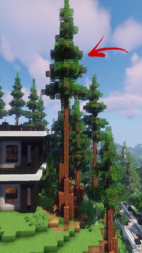 Custom Redwood Tree in Minecraft #Minecraft #Tree #Redwood #Dinosaur