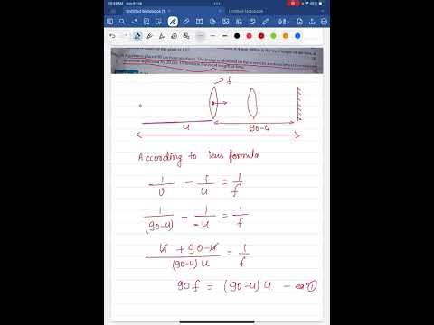 Convex Lens Numerical: Focal Length Using Displacement Method”