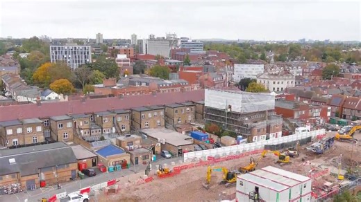 Richmond Council has released drone footage showing the Twickenham Riverside Development during the first phase of construction 🏗️ #twickenham #twickenhamriverside #southwestlondon 📸 Richmond Council | Twickenham Nub News