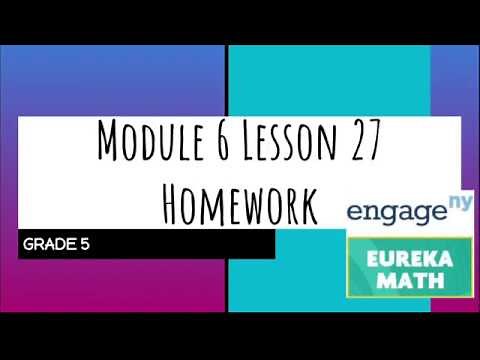 Engage NY // Eureka Math Grade 5 Module 6 Lesson 27 Homework