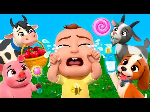 Please Don't Cry! | Baby Care On The Farm +More Lalafun Nursery Rhymes