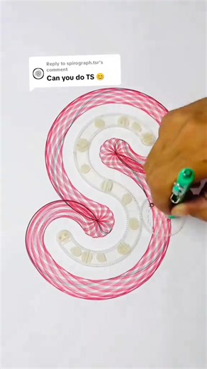 Letter*S* in spirograph art asmr sound #spirograph #satisfyingvideos #asmr #art #tiktokusa | Spirographshr