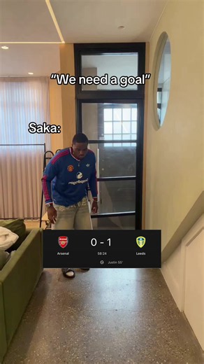 Arsenal vs Leeds Saka Goal Reaction — ‘We need a goal’ Clip